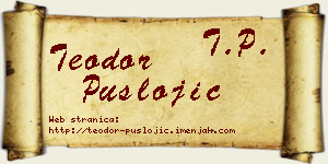 Teodor Puslojić vizit kartica
